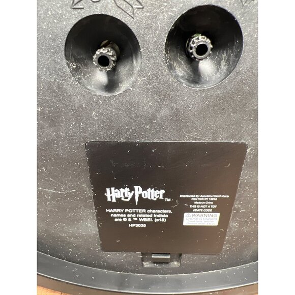 Harry Potter Golden Twin-Bell Alarm Clock With Hogwarts Symbols Large - Picture 7 of 9